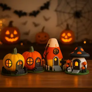 Spooky Halloween Fairy Tea Light House Collection - Decor