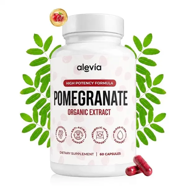 Alevia Pomegranate Capsules 60ct Organic Extract Antioxidant