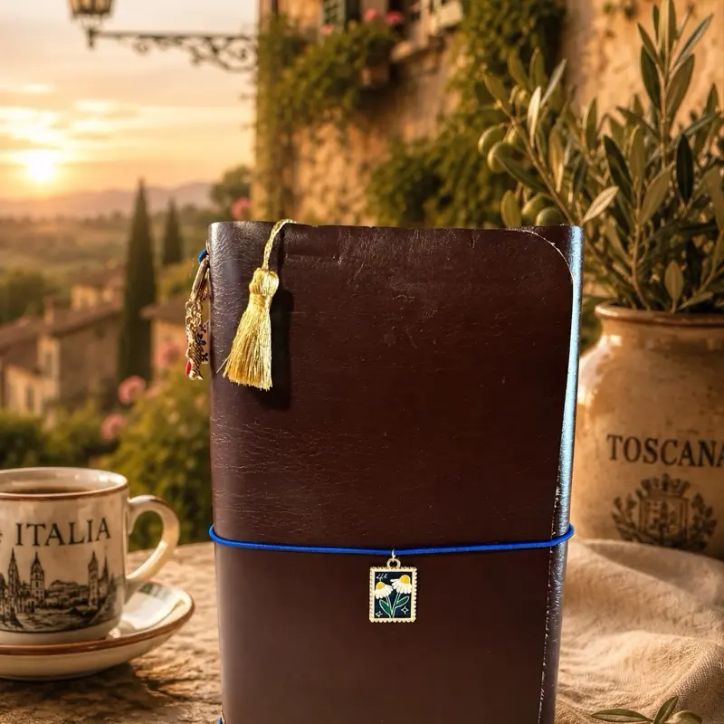 A5 "Dolce Vita" Leather Journal - Premium Handcrafted Writing Notebook for Daily Journaling, Creative Note-Taking