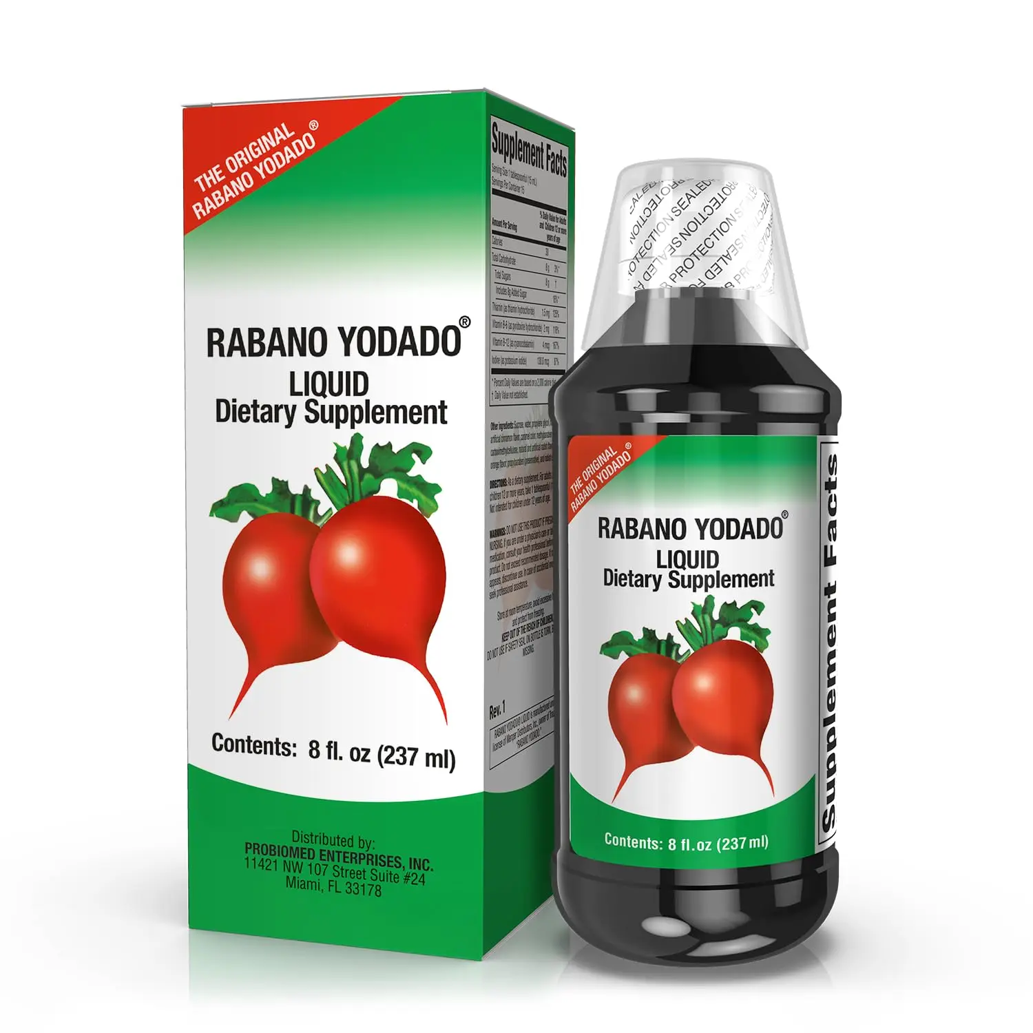 RABANO YODADO Iodine-Rich Radish Liquid Supplement - Gut Health, Hormonal Balance, Iodine & B1/B6/B12 Vitamin Blend for Energy Boost, Wellness & Self-Care, Gut Health Supplement, Hormonal Balance Supplement
