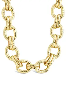Kamora Textured Chain Link Necklace