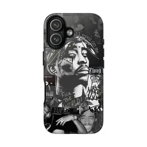 2Pac Portrait Tough Cases | Phone Case, Rap Legend Phone Cover Suitable for iPhone 17-11 Pro Max/Plus and  Samsung Galaxy S23-25