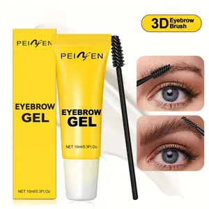 Brush-on eyebrow gel, transparent setting eyebrow mascara, 12-hour long-lasting waterproof and sweat-proof, strong hold sculpting gel, creates a bold eyebrow look, suitable for all brow types, for both men and women, Makeup