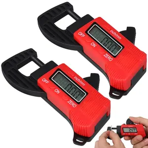 2pcs Digital Thickness Gauge Caliper Micrometer Measurement Tool