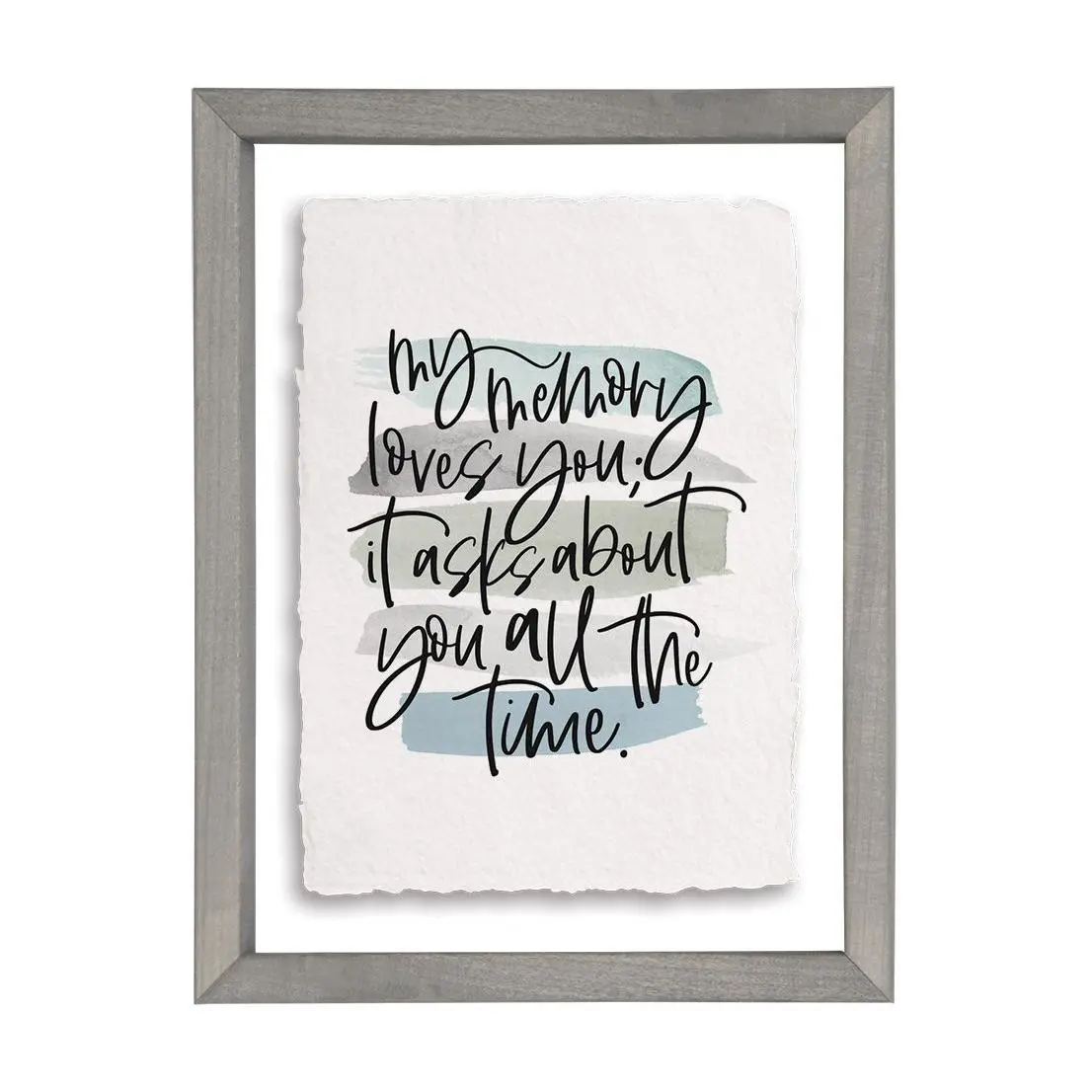Sincere Surroundings. 14" Memory Loves You. Floating Frame Art