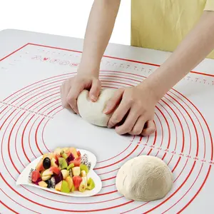 Dough Mat Pastry Silicone Baking Mat 32x24inch Red for Rolling Dough Kneading Dough Sheets Yeast Bread Baking Supplies