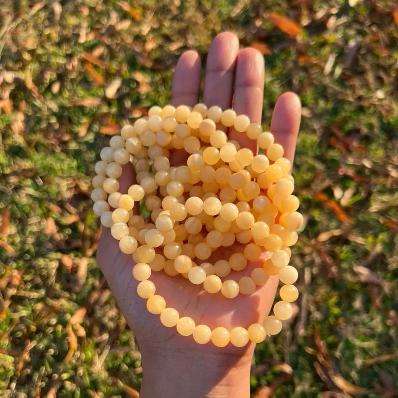 Orange Calcite 8mm Stretch Bracelet
