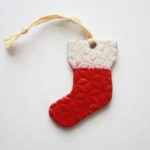 Handmade Ceramic Stocking Ornaments