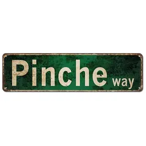 Pinche Way Funny Spanish Street 16x4 Inch Aluminum Metal Sign - Bold Latino Humor Wall Decor for Bar, Man Cave, Dorm Room, Backyard Patio - Retro Tin Sign Gift for Spanish Speakers, Party Hosts and Humor Enthusiasts