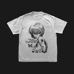 neon genesis, evangelion anime, 90s anime, evangelion shirt, anime t-shirts, nge, vintage- Vintage Unisex Graphic Shirt Crewneck Shortsleeve