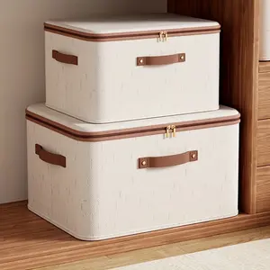 Foldable storage box with zipper design, large capacity under-bed storage basket with lid, suitable for clothes, bedding, moving supplies, etc., perfect for bedrooms, dormitories, studies, and wardrobes.