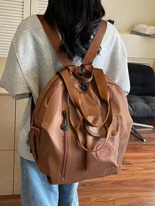 Women's backpack is fashionable, simple, casual, retro, versatile, solid color, multi-functional, suitable for daily travel, school, travel backpack Casual Daypack