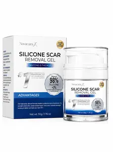 NovacaraX 98% Percent Silicone Scar Gel for C Section Acne Marks Stretch Marks and Surgical Scars Skin Smoothing Formula