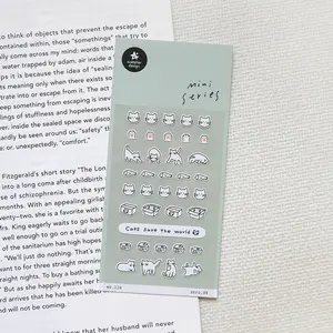 Cats Save the World Mini Stickers | Cat Face and Pose Deco (Suatelier)