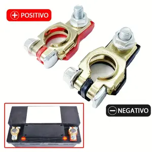 Set of Two Automotive Battery Terminal Clamps with Screw Type Connectors for Cars, Suvs, Motorcycles, And Vans, Auto Parts