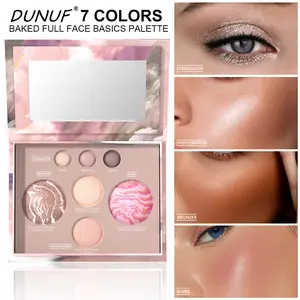 4In1 Face Basics Palette Long Lasting Makeup Waterproof Smudgeproof Glossy Eyeshadow Compact Highly Pigmented Smooth Blush Easy To Apply Cream Highlight Contour Cosmetic