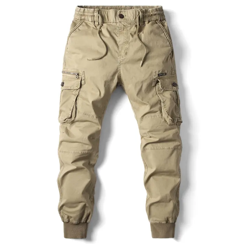 New Cotton  Cargo Pants Khaki Casual  Tactical Joggers Cargo Multi-Pocket Fashions Black Army Trousers Work Wear men Fabric Menswear