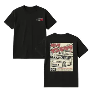 Integra DC2 Type R Caricature T-shirt 2sides, Soft Cotton Short-sleeve Unisex Vintage Shirt, Gift For Car Racing Lover
