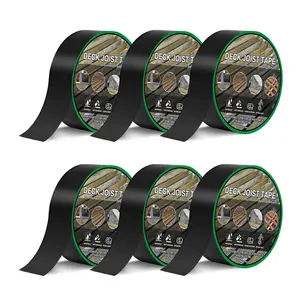 Joist Tape for Decking,6 Rolls 2" X 50' Butyl Tape,Weatherproof Butyl Sealant Deck Tape Joist- Deck Flashing Tape for  Joists Decks Roof