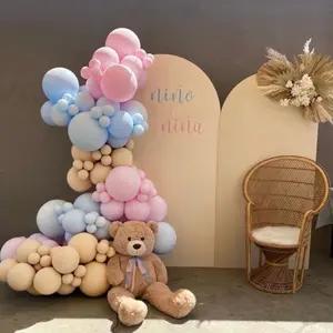 95pcs Pastel Pink Blue Balloons Garland Arch Kit, Gender Reveal Theme Party Decoration Balloon, Birthday Baby Shower Christening Celebration Gatherings Decor, Party Balloons Decorations, Balloon Set