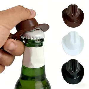 3-Pack Cowboy Hat Bottle Opener Keychains – Perfect for Opening Drinks and Beer Bottles, Ideal for Outdoor Activities, Parties, Personal Style, and Gift Giving