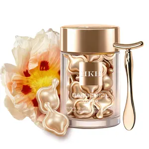 HKH Plant Retinol (Low-Irritation)+ Vitamin C TIME CAPSULE Rapid Skin Renewing Anti-Aging Face Serum Capsules, Improve Appearance of Dark Spots, Tone, Fine Lines, Travel Friendly (48 Capsules) - Advanced Peptides