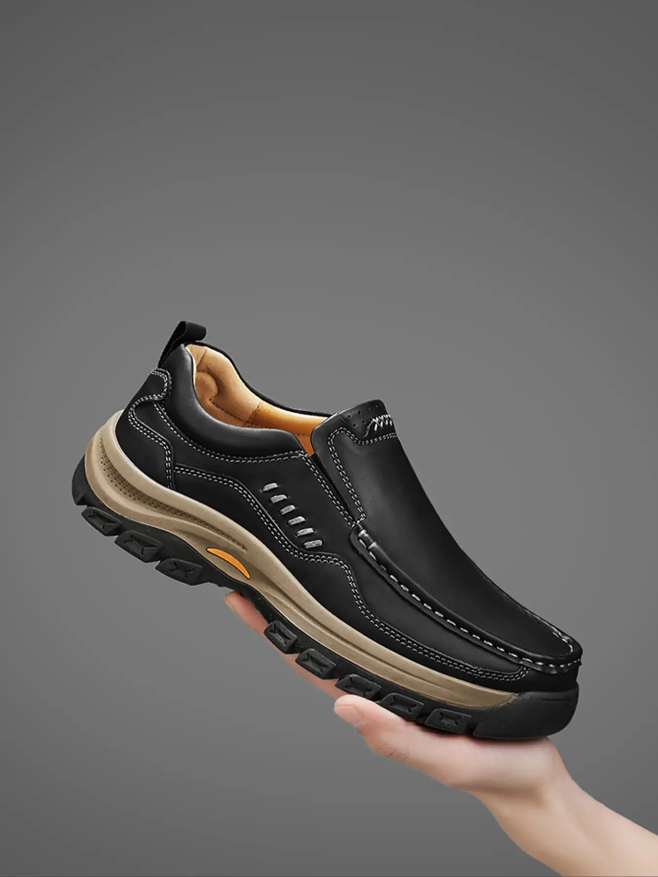 Men's Handmade Fashion Loafers, Trendy Low-Top Flat Business Casual Shoes, Smart Casual Shoes, Versatile Shoes, Suitable for Office Outdoor Sports Driving, Comfortable Durable Anti-Slip