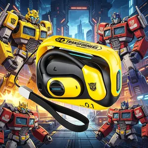 TRANSFORMERS TF-T77 Open-Ear Wireless Headphones, Zinc Alloy Impact-Resistant Bluetooth Device with ENC Noise Reduction, HD Mic, Flash Connection, Pure Leapfrog Sound, Stereo Bass, Travel Comfort for Gaming & Cycling earphones