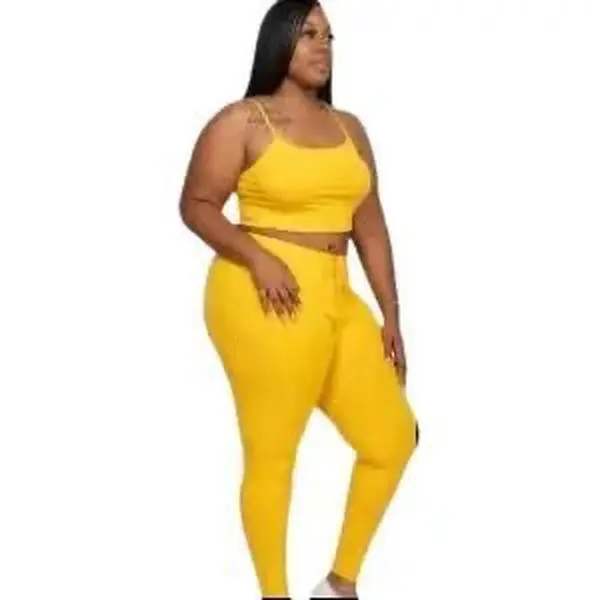 Kayla Cropped Cami &leggings sleeveless set Casual Fit Fitted Soft Top Womenswear