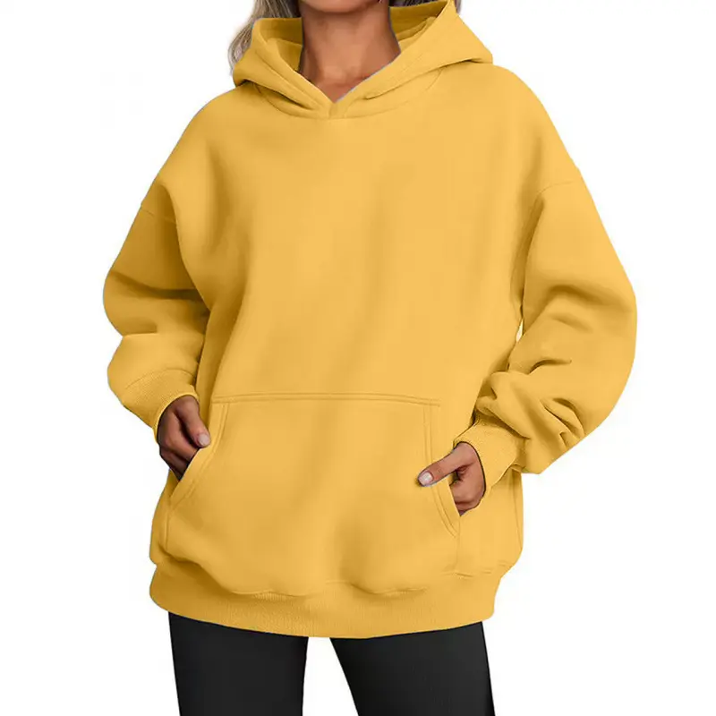 Women's Oversize Minimalist Full-Sleeve Comfy Cotton Fleece Polyester Essential Hoodies, Baggy Chic Tops for Women with Pockets, Casual Fall Everyday Sweats  athletic outfit  summer