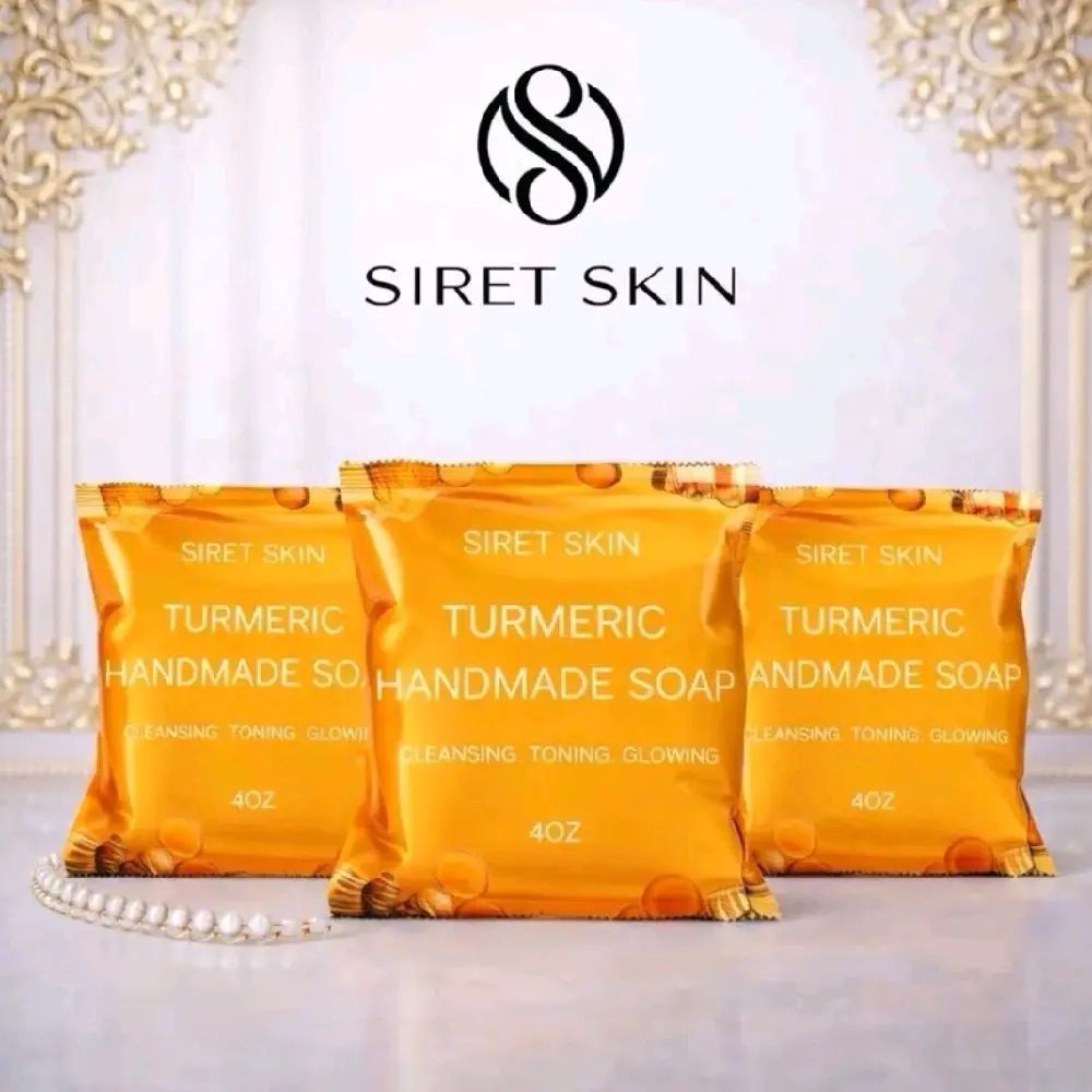 SIRET SKIN Turmeric Handmade Soap Trio – Cleansing & Nourishing Bar Set