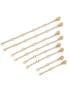 10pcs Stainless Steel Necklace Extender Set, Durable Chain Links for DIY Jewelry Making, Suitable for Necklaces Bracelets Anklets, Adjustable Metal Chain