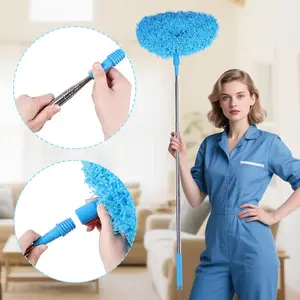 Perfithome Extendable Microfiber Ceiling Fan Duster - Long Handle, Dust-Locking, Reusable, Machine Washable Brush for High Surfaces, Home Cleaning Products