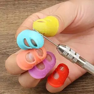 10pcs Multifunctional Silicone Needle Guard Hollow Breathable Protection Finger Covers, Handmade Sewing Accessories for Crafters Sewing Supplies Crafts Sewing Products