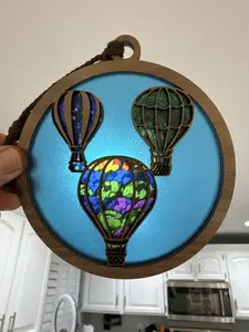 Hot Air Balloons Suncatcher for Sunny Window