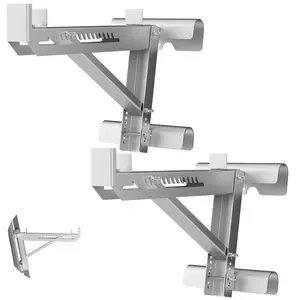 Explorinox Heavy-Duty Steel Ladder Jacks for Scaffolding Platform 264lbs Capacity Anti-Fall Safety Tool-Free Assembly Reinforced Diagonal Support