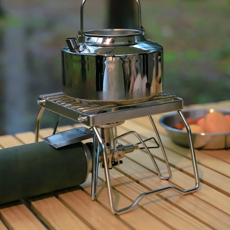 Small Portable Folding Stainless Steel Outdoor Stove/Grill Stand (Includes Carry Bag) – Suitable for Stoves, BBQ Grills, Pots, Pans, and Grates