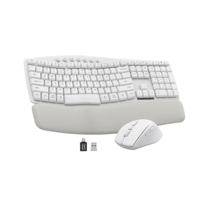 SABLUTE MA41 Quiet Wireless Keyboard & Mouse Combo 2.4G Ergonomic Wave Keys with Cushioned Palm Rest 3 DPI Adjustable Silent Mouse for Computer Laptop Windows (non-bluetooth),back to school,back to school haul