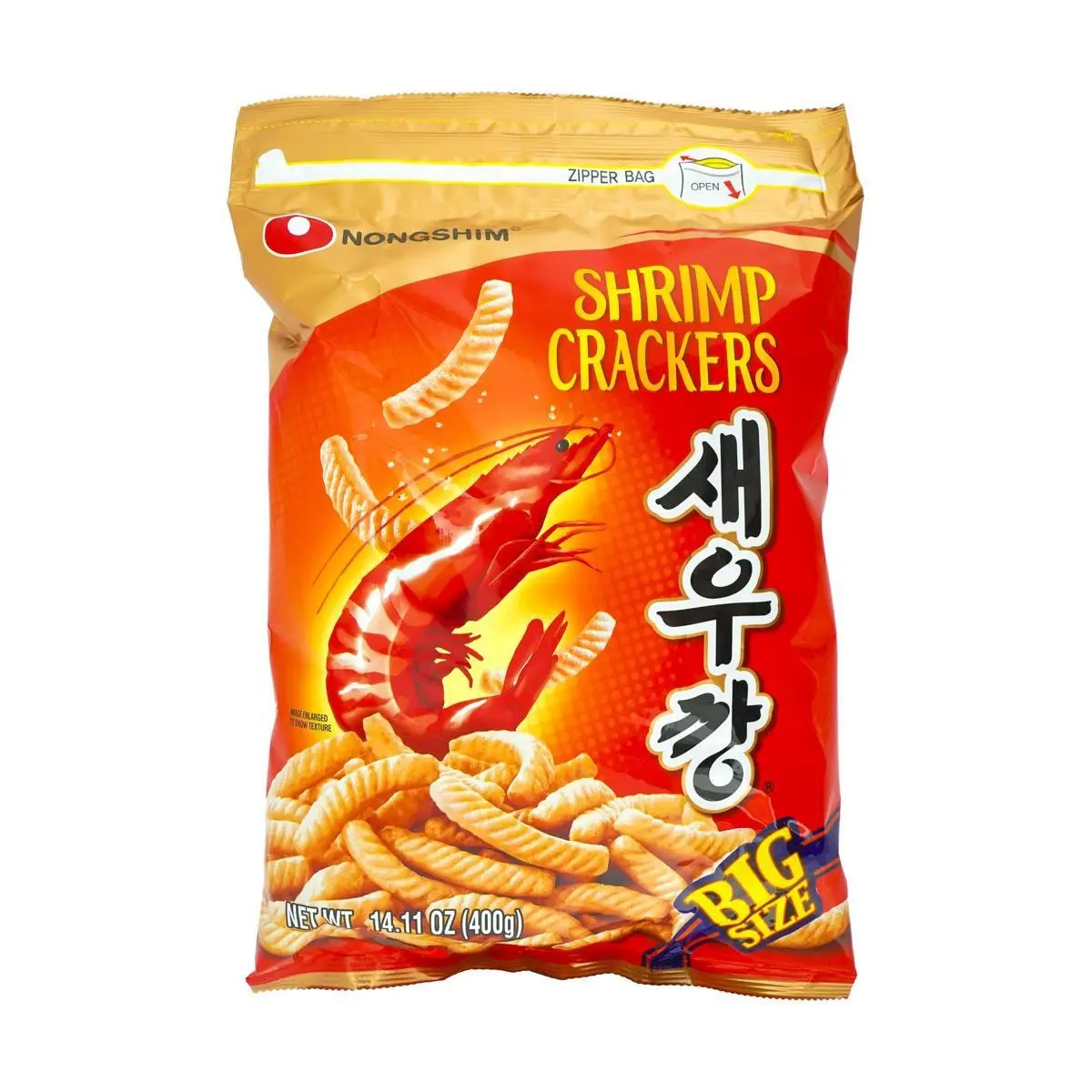 Nongshim Shrimp Crackers Original Flavor 400g - Korean Snack, Jennie Recommended, Crispy & Delicious