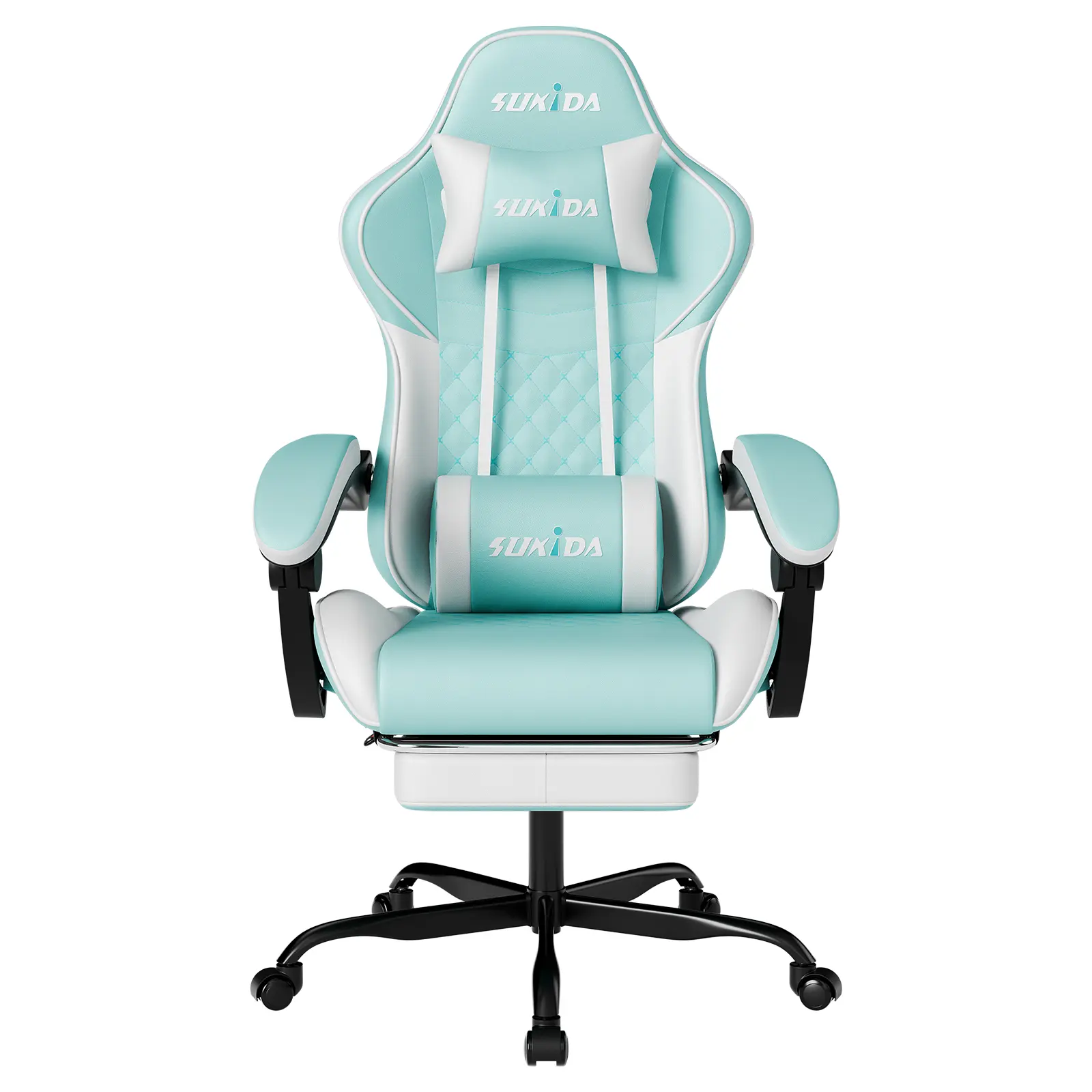 WOTSTA Gaming Chair, Home Use Comfortable Ergonomic Chair for Long Sitting, Equipped with Memory Foam Lumbar Pillow, 360-Degree Rotating Office Chair