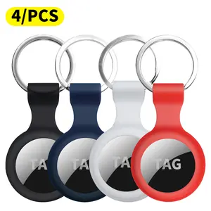4 Protective Cases for Airtag Smart Tracking Tag, Durable Silicone Material, Scratch-Resistant and Lightweight, Easy to Install Anti-Loss Accessories