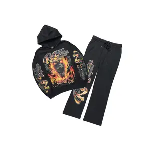 Flamer Charcoal Hoodie/Baggy Pant Track Set