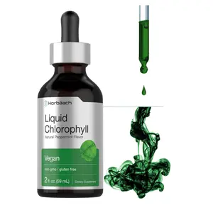 Horbäach Liquid Chlorophyll Drops | 2 oz | Vegan, Non-GMO, and Gluten Free Formula | Natural Peppermint Flavor