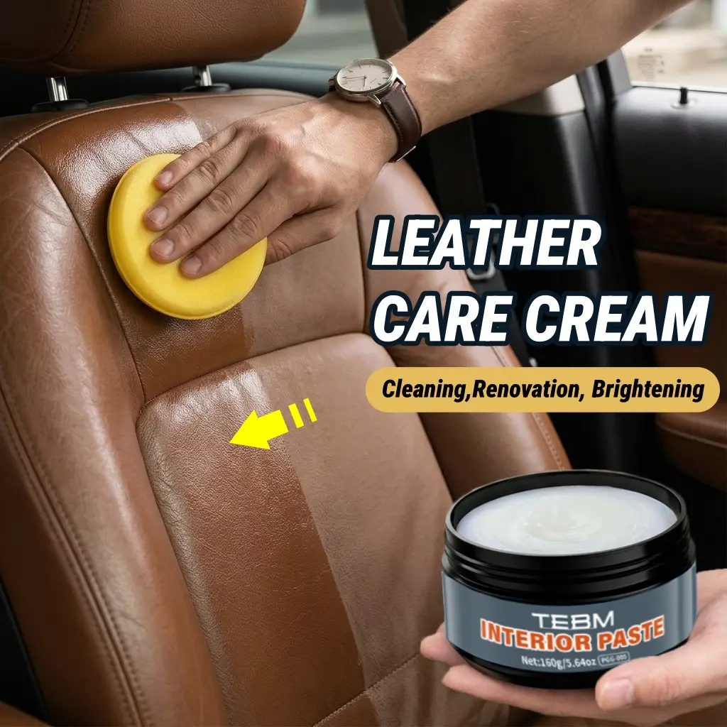 Multi-purpose leather maintenance cream, decontamination, brightening and non-sticky, suitable for the care and maintenance of car seats, leather sofas, and bags Household Pad
