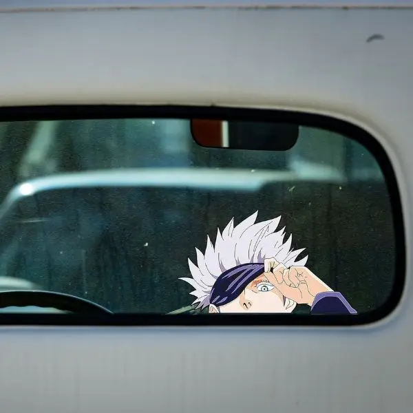 Gojo Anime Vinyl Decal Sticker, Waterproof Manga Car Sticker for Cars, Trucks, Motorcycles, Boats, Laptops, Window Decor