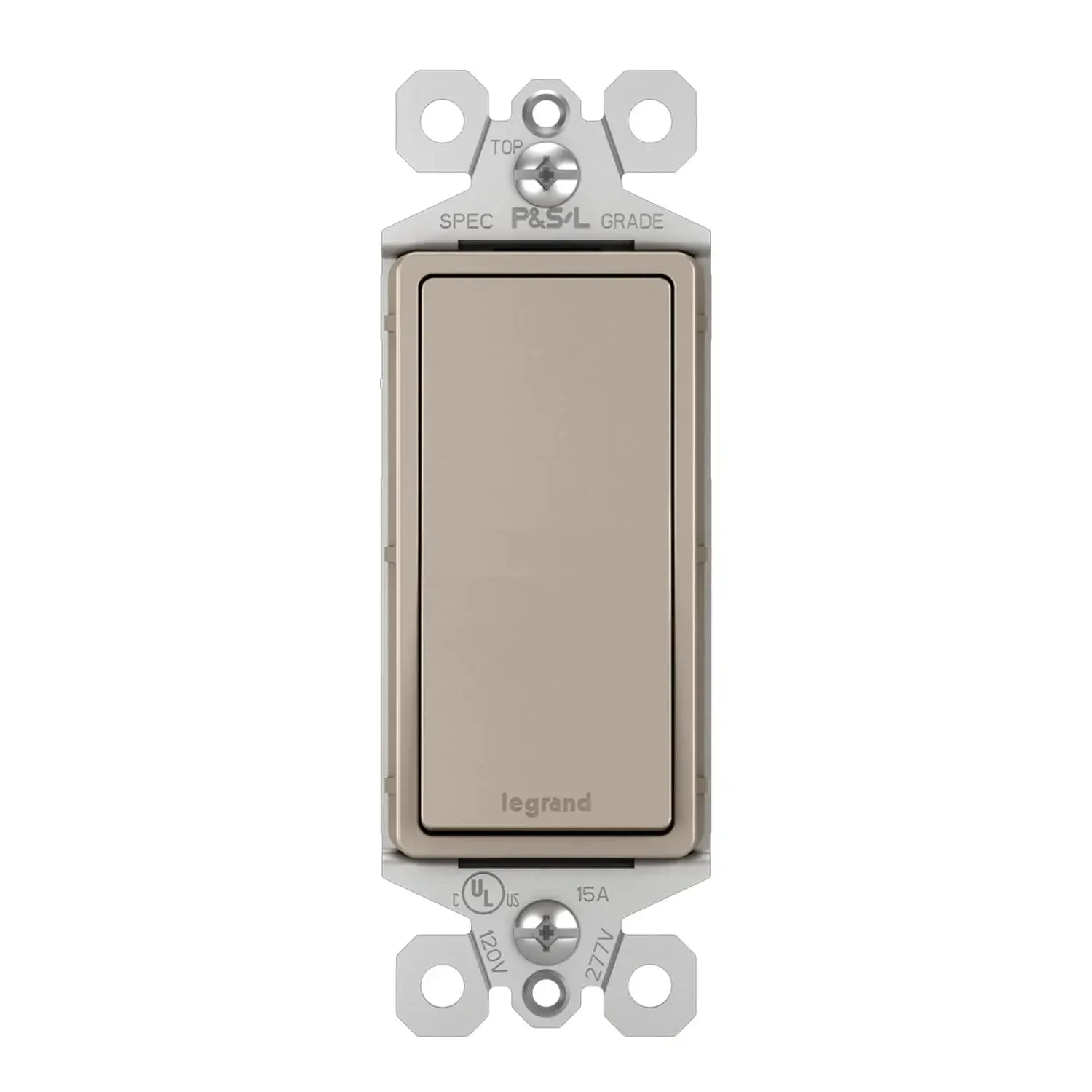 Legrand TM873NICC10 radiant Light Switch, 15A, Single-Pole/3-Way, Nickel