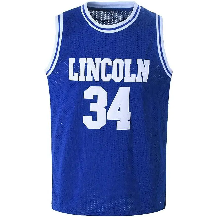 Men's basketball jersey #34, the Lincoln High School Shafter Memorial jersey from the movie Single, suitable for sports, basketball enthusiasts Clothing Athletic