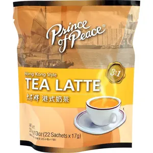 Prince of Peace 3-in-1 Hong Kong Style Instant Tea Latte Mix, 22 Sachets (374g), Convenient, Rich Tea Flavor, Creamy, Smooth Beverage