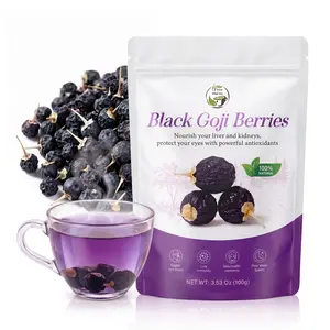 Premium Black Goji Berries Tea - 100% Natural & Non-GMO | High Antioxidant Superfood for Eye Health & Skin Glow | Magical Color Changing Tea (Whole Dried Berries) | iTREE · Vital-Tea