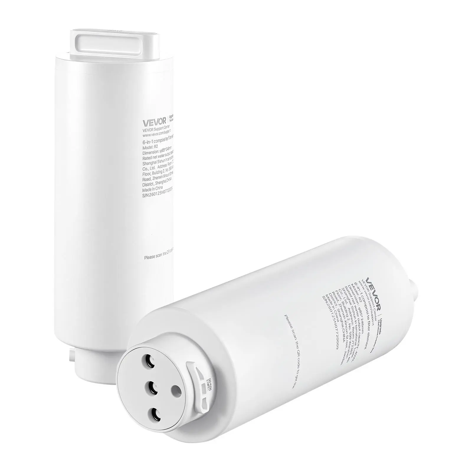 VEVOR 6-Stage RO Composite Home Water Filter Cartridge Replacement, Activated Carbon Multi-Stage Purify Filter, Blocks Impurities, Adsorbs Odors, Compatible with VEVOR X811B Ice Maker Water Dispenser (Fits Fitness Routine Hydration Needs)#BackToSchool